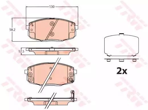KLOCKI HAM. HYUNDAI P. KONA 1,0 T-GDI 17- TRW GDB2192