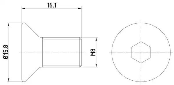 KPL=2SZT!!!! ŚRUBA TARCZY HAM. MAZDA P./T. 2/6/626/CX-3/CX-7/MX-6/RX-7/XEDOS 87- Textar TPM0006