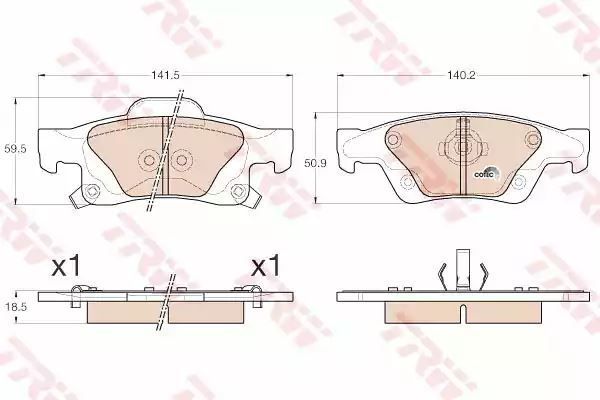 Klocki hamulcowe tył Jeep GRAND CHEROKEE 10- TRW GDB4448