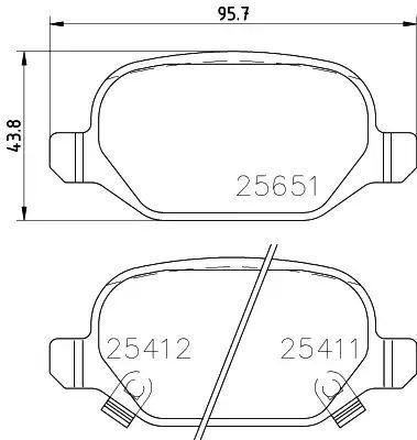 KLOCKI HAM. FIAT T. PANDA 0,9/1,3 D 4X4 12- Textar 2565101