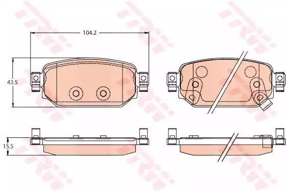 KLOCKI HAM. MAZDA T. 3 1,5 D 16- TRW GDB2172