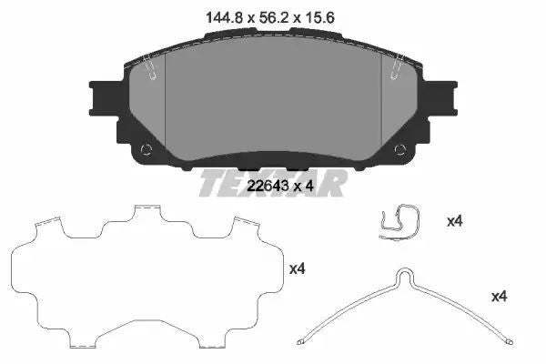 KLOCKI HAM. TOYOTA P. HILUX 2,4 D 15- BEZ CZUJNIKA Textar 2264301