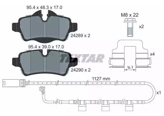 KLOCKI HAM. MINI T. COOPER 1,6 10-13  Textar 2428904