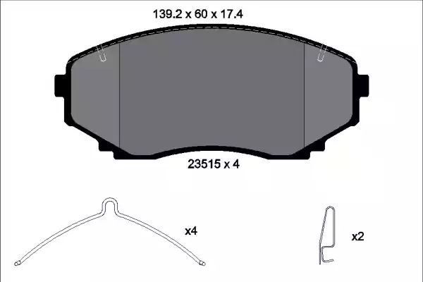 KLOCKI HAM. MITSUBISHI P. PAJERO SPORT 2,4 DI-D 4X4 15- Textar 2351503