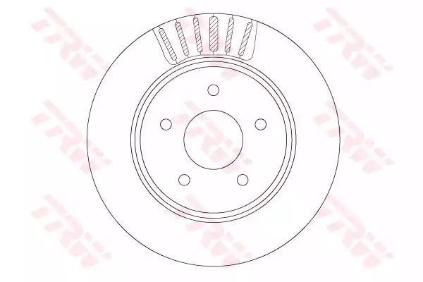 TARCZA HAM. NISSAN T. X-TRAIL 1,6-2,0 DCI 14- TRW DF6789