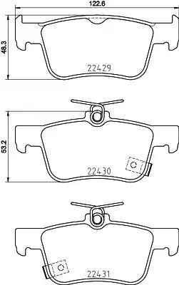 KLOCKI HAM. HONDA T. CIVIC 1,0-2,0 17- Textar 2242901