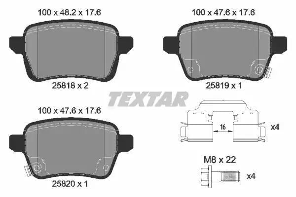 KLOCKI HAM. FIAT T. TIPO 1,4 16- Textar 2581802