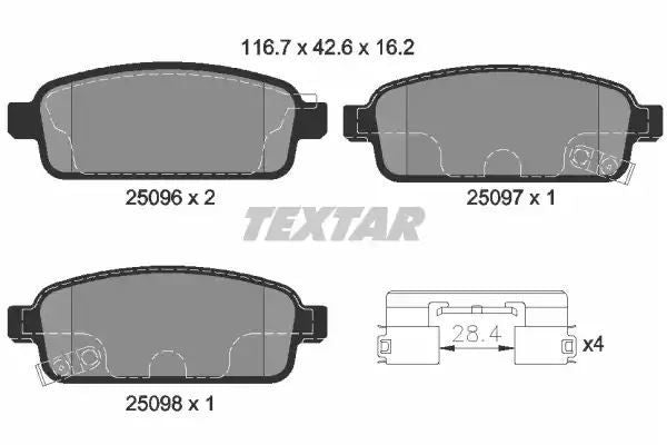 KLOCKI HAM. OPEL T. ASTRA/ZAFIRA 09- Textar 2509606