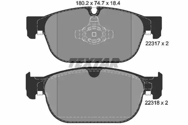 KLOCKI HAM. VOLVO P. S90/V90/XC60/XC90 14- Textar 2231701