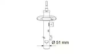 AMORTYZATOR CITROEN P. C3 PICASSO PEUGEOT 207 1.4I1.6HDI 02.06- PR KYB 339707