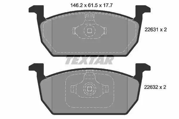 KLOCKI HAM. VW P. POLO 1,0 18-/T-CROSS/LEON 13-/ARONA/KAMIQ/SCALA Textar 2263101
