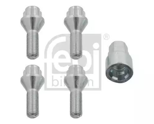 ŚRUBA KOŁA BMW/CHEVROLET/DACIA/DAEWOO/FIAT/FORD/DB 4ŚRUBY + ZABEZPIECZENIE Febi-Bilstein 27049
