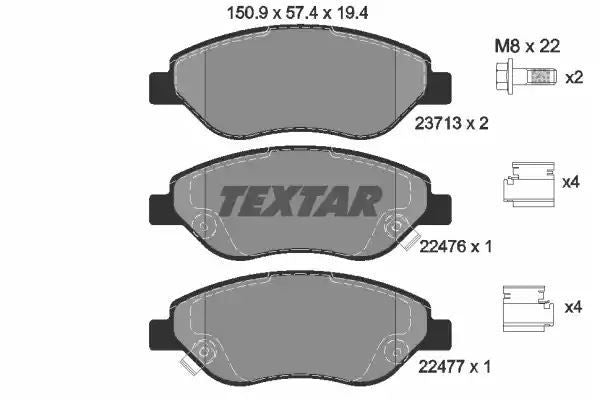 KLOCKI HAM. FIAT P. TIPO 1,4/1,6 D 15- Textar 2247601