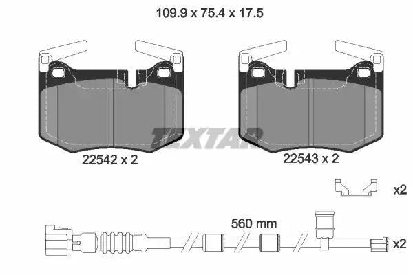 KLOCKI HAM. LEXUS T. GS/RC 5,0 14- Textar 2254201