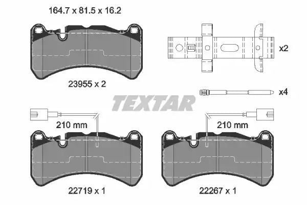 KLOCKI HAM. ALFA P. GIULIA/STELVIO 2,9 15- Textar 2395503
