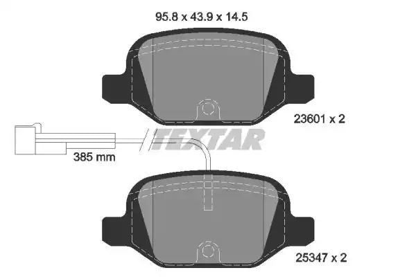 KLOCKI HAM. FIAT T. 500 0,9 13- Textar 2360104