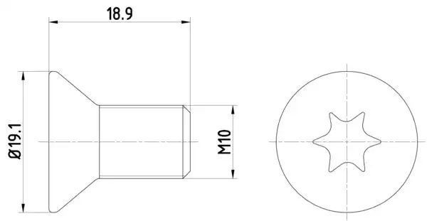 KPL=2SZT!!!! ŚRUBA TARCZY HAM. MINI P./T. COOPER/ONE/WORKS 01-15 Textar TPM0010