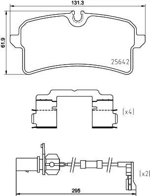 KLOCKI HAM. AUDI T. A8 2,0-4,2 QUATTRO 09-16 Textar 2564201