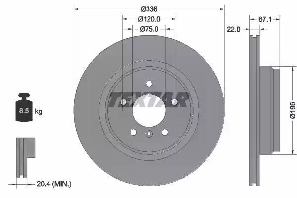 TARCZA HAM. BMW T. 3 05-13 Textar 92137905