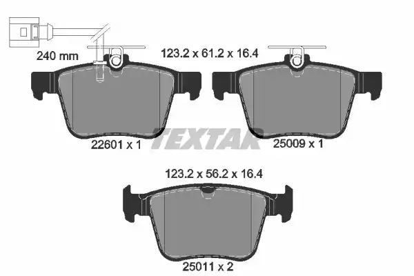KLOCKI HAM. AUDI T. A3/TT 2,5 RS QUATTRO 15- Textar 2260101