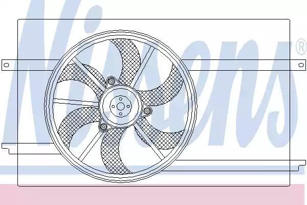 WENTYLATOR CHŁODNICY MITSUBISHI COLT (Z30) (04-), SMART FORFOUR  (W454) (04-) Nissens 85593