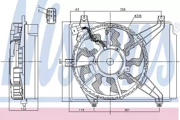 WENTYLATOR CH��ODNICY HYUNDAI I10 (08-) Nissens 85894