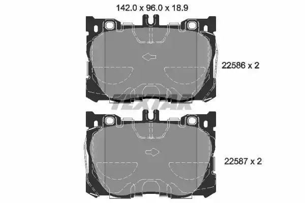KLOCKI HAM. DB P. C238/C253/C257/W213/X253 2,0-3,5 4-MATIC 15- Textar 2258601