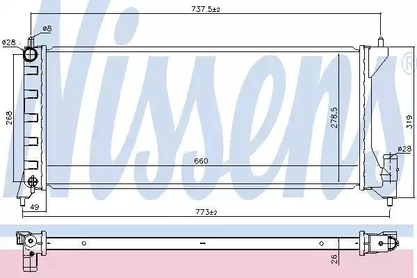CHŁODNICA OPEL AGILA A (00-), SUZUKI IGNIS II (03-), SUZUKI WAGON R+ (MM) (00-), VAUXHALL AGILA A (00-) Nissens 630749