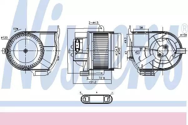 SILNIK DMUCHAWY RENAULT CLIO II (98-), RENAULT CLIO II (01-) Nissens 87487
