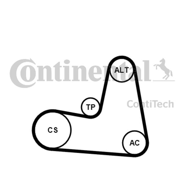 ZESTAW PASKA WIELOROWK. RENAULT 1,9DCI ContiTech 7PK1125K1