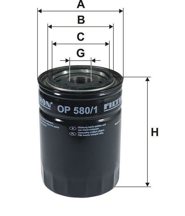 FILTR OLEJU Filtron OP580