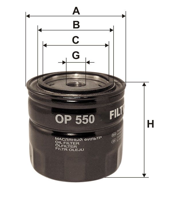 FILTR OLEJU ZUK BENZYNA Filtron OP550
