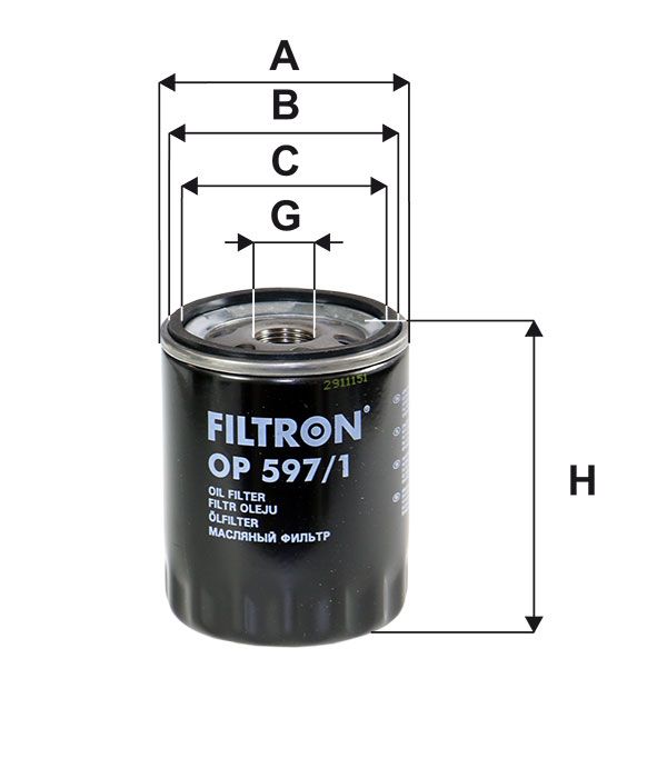 FILTR OLEJU Filtron OP597