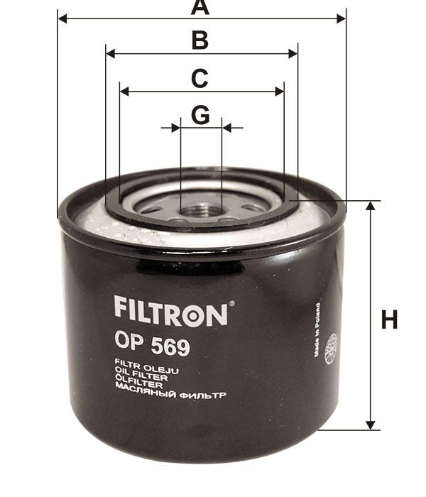FILTR OLEJU Filtron OP569