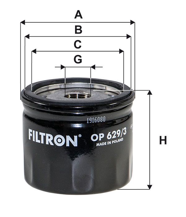 FILTR OLEJU Filtron OP629