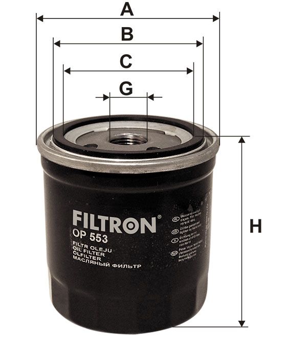 FILTR OLEJU Filtron OP553