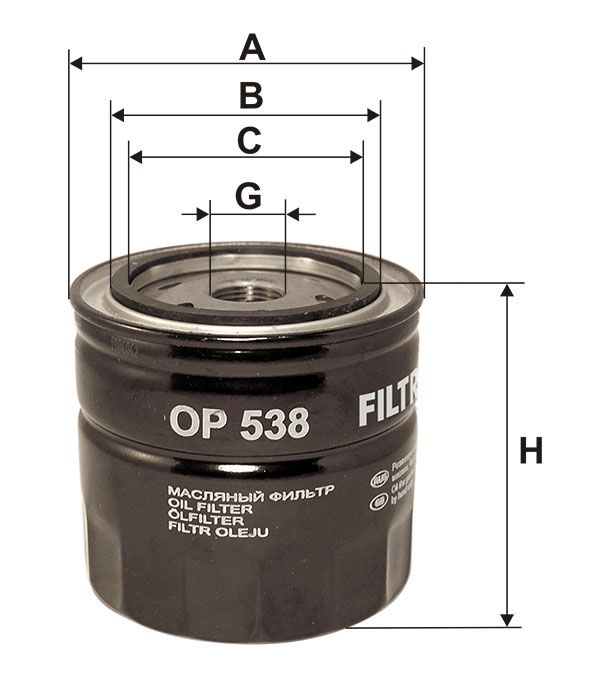 FILTR OLEJU Filtron OP538
