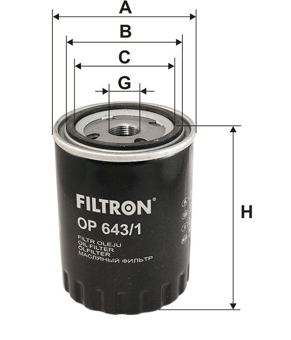 FILTR OLEJU Filtron OP643/1