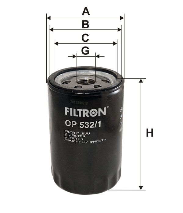 FILTR OLEJU Filtron OP532/1