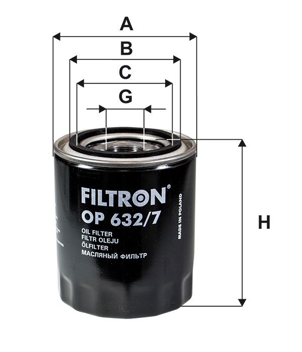 FILTR OLEJU Filtron OP632/7