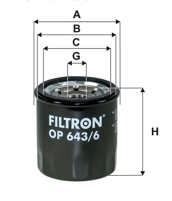 FILTR OLEJU Filtron OP643/6