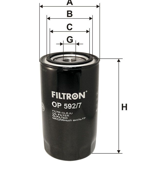 FILTR OLEJU Filtron OP592/7