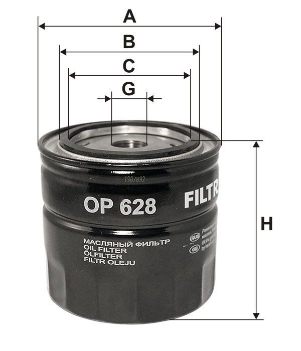 FILTR OLEJU Filtron OP628