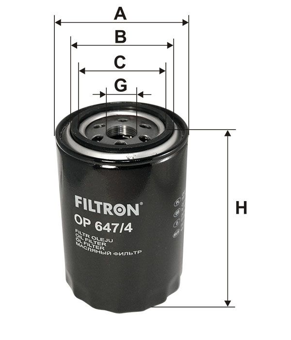FILTR OLEJU Filtron OP647/4