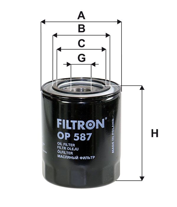 FILTR OLEJU Filtron OP587