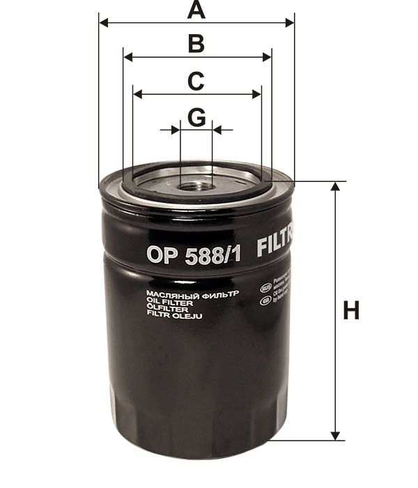 FILTR OLEJU Filtron OP588