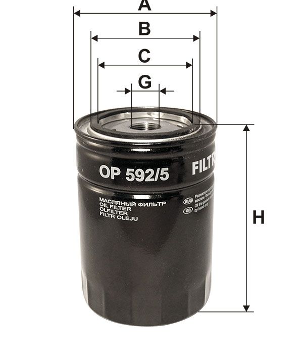 FILTR OLEJU Filtron OP592/5