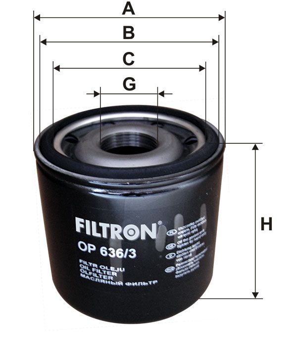 FILTR OLEJU Filtron OP636/3