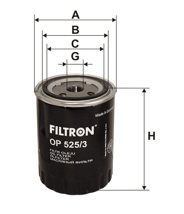 FILTR OLEJU Filtron OP525/3