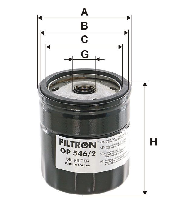 FILTR OLEJU Filtron OP546